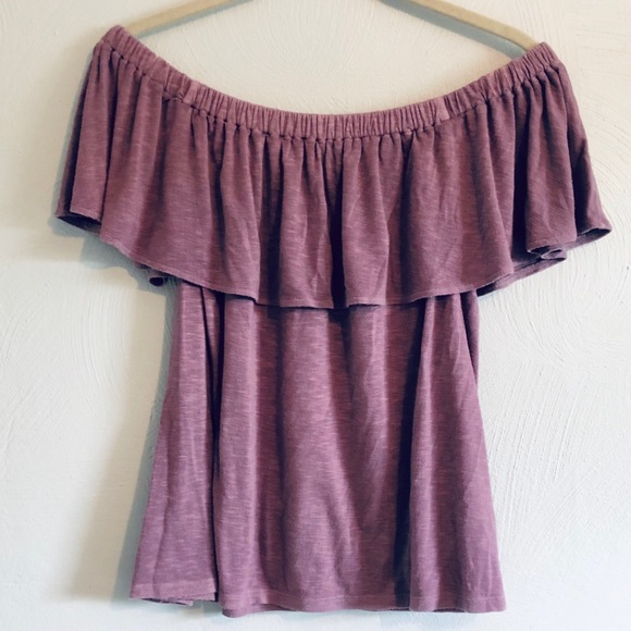 AE Soft and Sexy Slub Off-Shoulder Top - Picture 3 of 5